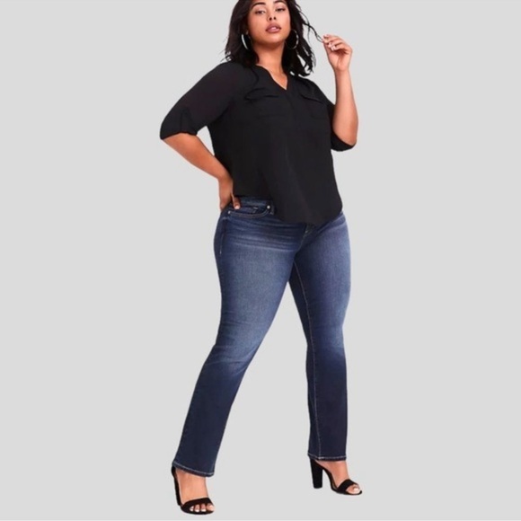 NWT Torrid Dark Wash Relaxed Bootcut Bayou Jeans  size 20 Short - Picture 2 of 13